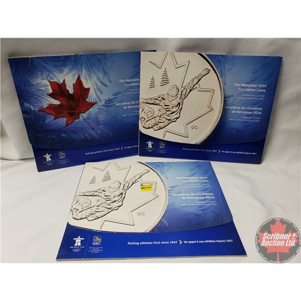 Vancouver 2010 Coin Collector Sets (3) (Note: One card missing one card) (Note: See pics for varieti