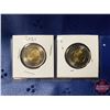 Image 2 : Canada Toonie - Strip of 2: 2021 Color; 2021 Non Color