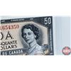 Image 2 : Canada $50 Bill 1954DF "Devil's Face" (Beattie/Coyne AH1654350) (See Pics for Signatures/Serial Numb
