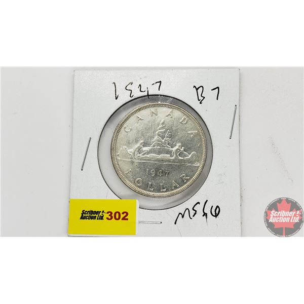 Canada Silver Dollar 1947 BL7