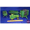 Image 2 : John Deere Combo - "620" Tractor / Round Baler / Feed Wagon / Manure Spreader  (Scale: 1/16)