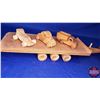 Image 3 : Group of Wooden Toys - Truck & Trailer / Small Dump Truck / Small Car