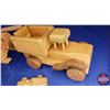 Image 2 : Wooden Toy Vehicles - Train Engine / Helicopter / Racecar / Dump Truck