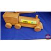 Image 4 : Wooden Toy Vehicles - Train Engine / Helicopter / Racecar / Dump Truck