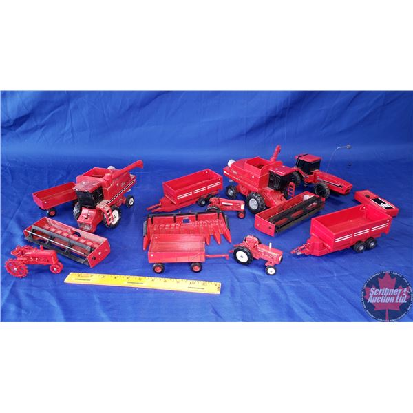 Box Lot - Variety of Tractors, Combines, Implements, etc.  (Incl: Remote Set) (See Pics)