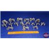 Image 1 : Tray Lot - Variety of Pewter Tractors (17)  (See Pics)