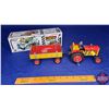 Image 1 : Fetor Wind-Up Tin Tractor and Trailer