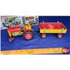 Image 3 : Fetor Wind-Up Tin Tractor and Trailer