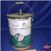 Image 2 : Metal 5 Gal Oil Pail w/Spout "B/A Oil" (16"H x 12" Dia)