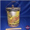 Image 2 : Metal 5 Gal Oil Pail w/Spout "Red Head Motor Oil" (16"H x 12" Dia)