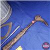 Image 4 : Antique Combo: 2 Galvanized Fuel Cans, Rug Beater, Meat Fork & Nail Puller (See Pics!)