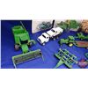 Image 3 : Tray Lot: John Deere Variety of Combines, Trucks, Implements (Incl: Double Anniversary John Deere 75