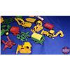 Image 2 : Tray Lot: Assorted John Deere Industrial & Farm Tractors & Attachments (Scale: 1/64)