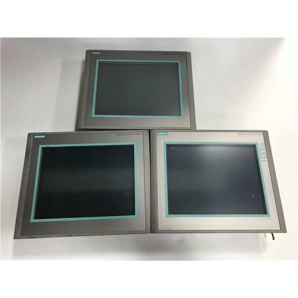 (3) Siemens 1P 6AV6 644-0AA01-2AX0 MP 377 12" Touch