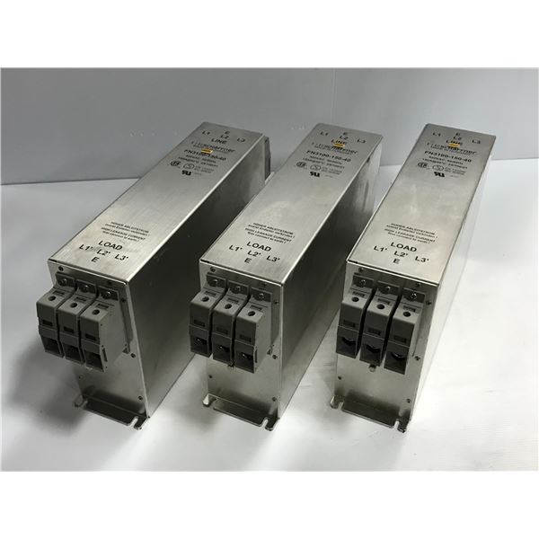 (3) Schaffner #FN3100-150-40 Line Filters