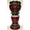Image 1 : MAJOLICA STYLE JARDINIERE & PEDESTAL