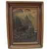 Image 1 : OIL ON BOARD ELK PAINTING