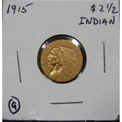 1915 $2 ½ U.S. INDIAN GOLD COIN