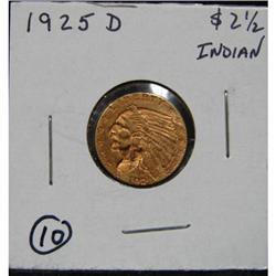 1925-D $2 ½ U.S. INDIAN GOLD COIN