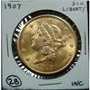 Image 1 : 1907 $20 U.S. LIBERTY GOLD COIN