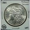 Image 1 : 1881 U.S. MORGAN SILVER DOLLAR