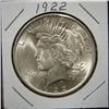 Image 1 : 1922 U.S. PEACE DOLLAR