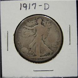 1917-D U.S. WALKING LIBERTY HALF DOLLAR