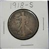 Image 1 : 1918-S U.S. WALKING LIBERTY HALF DOLLAR