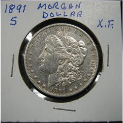 1891-S U.S. MORGAN SILVER DOLLAR