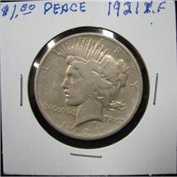 1921 U.S. PEACE DOLLAR