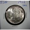 Image 1 : 1922 U.S. PEACE DOLLAR