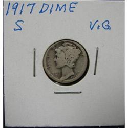 1917-S U.S. MERCURY DIME