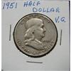 Image 1 : 1951 U.S. FRANKLIN HALF DOLLAR
