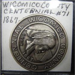 1967 WICOMICO COUNTY MARYLAND MEDALLION