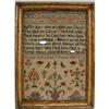 Image 1 : 19TH CENTURY NEEDLEPOINT SAMPLER