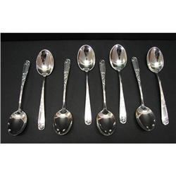 KIRK STIEFF MAYFLOWER SILVER SOUP SPOONS