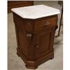 Image 2 : VICTORIAN WALNUT MARBLE TOP COMMODE