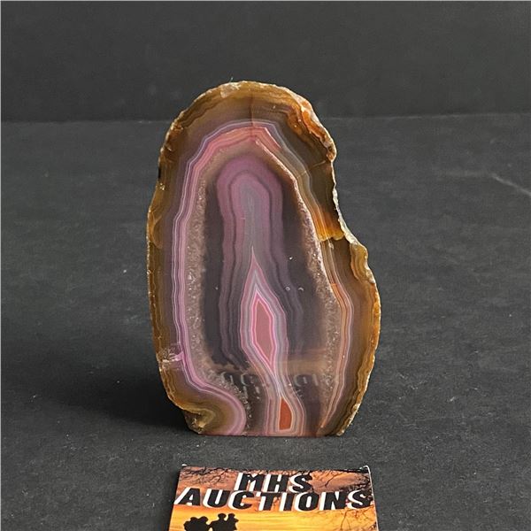 AGATE POLISHED ONE SIDE CRYSTAL ROCK