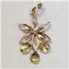 Image 1 : 14K DIAMOND (0.35CT, YELLOWISH GREEN) PENDANT