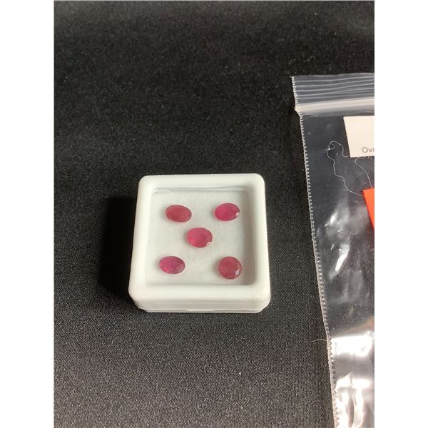 NATURAL RUBY 3.065CT, VARIOUS SIZES, OVAL CUT, VVS CLARITY, MADAGASCAR, UNTREATED