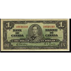 BC-21b 1937 $1 JA #0646140, Nice VF, extremel