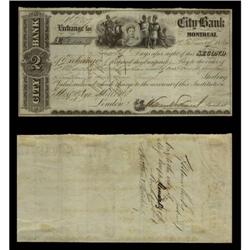 Exchange bill, City Bank of Montreal, Feb 12,