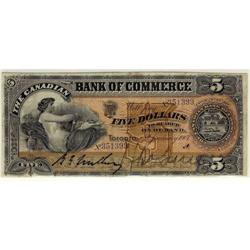 The Canadian Bank of Commerce 1907 $5  CH-75-