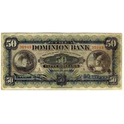Dominion Bank 1925 $50 F to F+ No.38998 CH-22