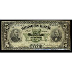 The Molsons Bank 1900 $5  CH-490-22-18 No.253