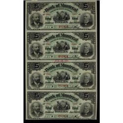 The Bank of Montreal Jan 2nd, 1891 $5 CH-505-