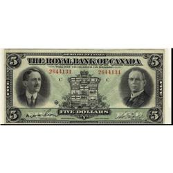 The Royal bank of Canada  1927 $5  No.2644131