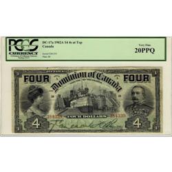 DC-17b 1902 $4 #384339 PCGS VF-20 PPQ