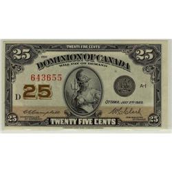 DC-24c 1923  25¢ #643655 CCCS UNC-62