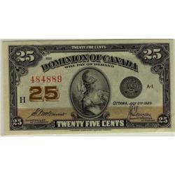 DC-24d 1923  25¢ #484889 CCCS UNC-60